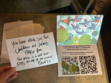 Load image into Gallery viewer, 5x7 Art Print Card with Streaming Links for "Roots For The Journey" (Baby Dedication Gift)