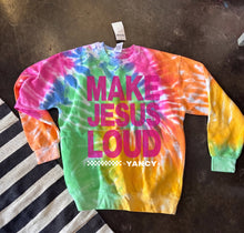 Load image into Gallery viewer, PRE-ORDER COLORFUL Make Jesus Loud FLEECE CREWNECK Sweatshirt
